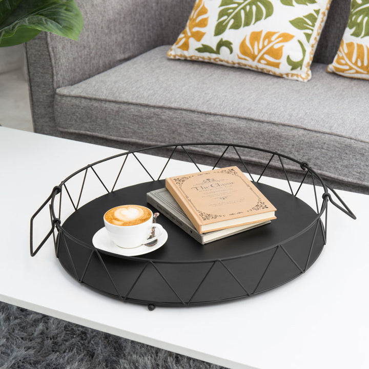 Huot 18" Large Metal Table Ottoman Tray Gracie Oaks