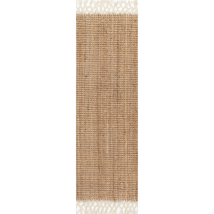 Werts Handmade Tufted Farmhouse Jute Tasseled Brown Rug Bay Isle Home™ Rug Size: Runner 2'6" x 8'