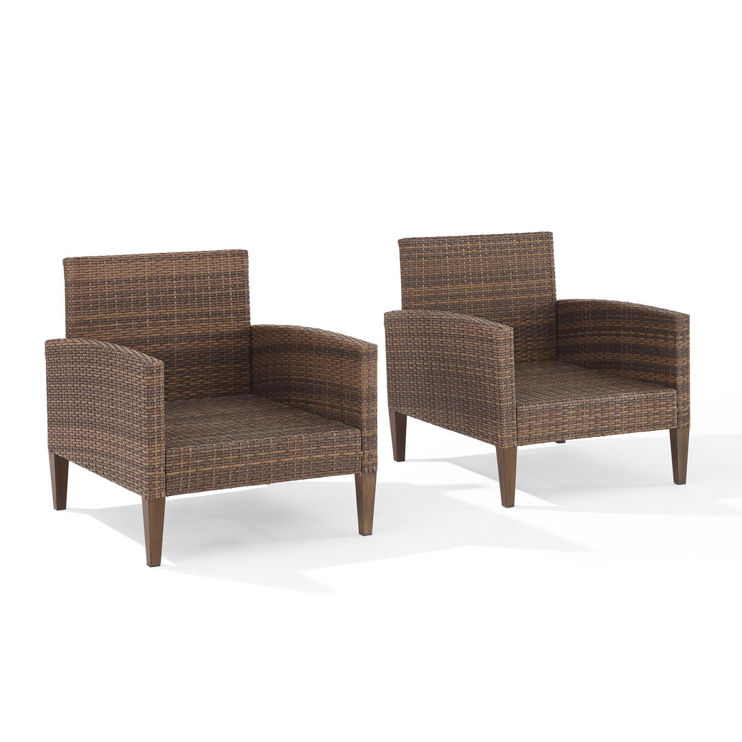 Gabor Patio Chair with Cushions (Set of 2) Birch Lane™ Cushion Color: Cream