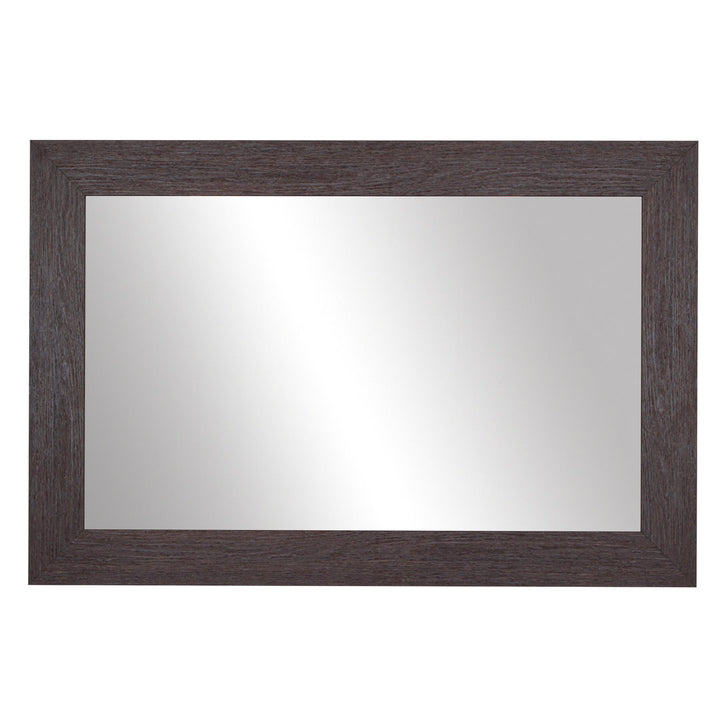 Shmuel Wood Framed with Safety Backing Ideal for Bathroom / Vanity Mirror Wade Logan® Size: 20" x 36" Finish: Espresso Textured