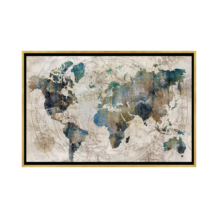 Celestial Map by Isabelle Z - Painting Print The Twillery Co.® Size: 26" H x 40" W x 1.5" D Format: Gold Framed