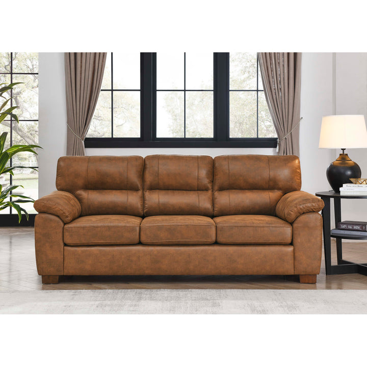81'' Wide Rolled Arm Sofa Latitude Run® Upholstery Color: Light Brown