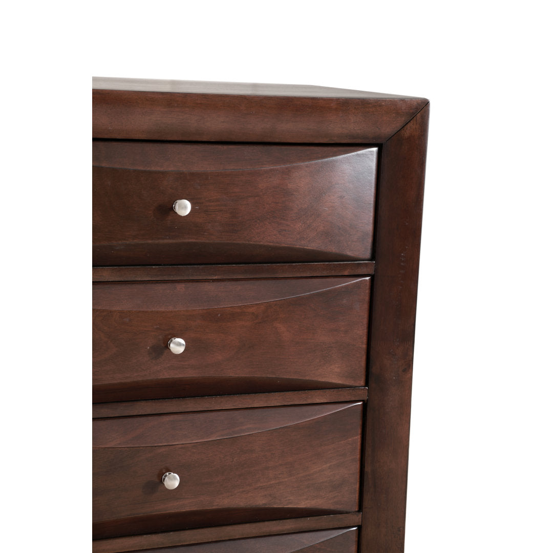 Marilla 5-Drawer Chest Glory Furniture Color: Cappaccino