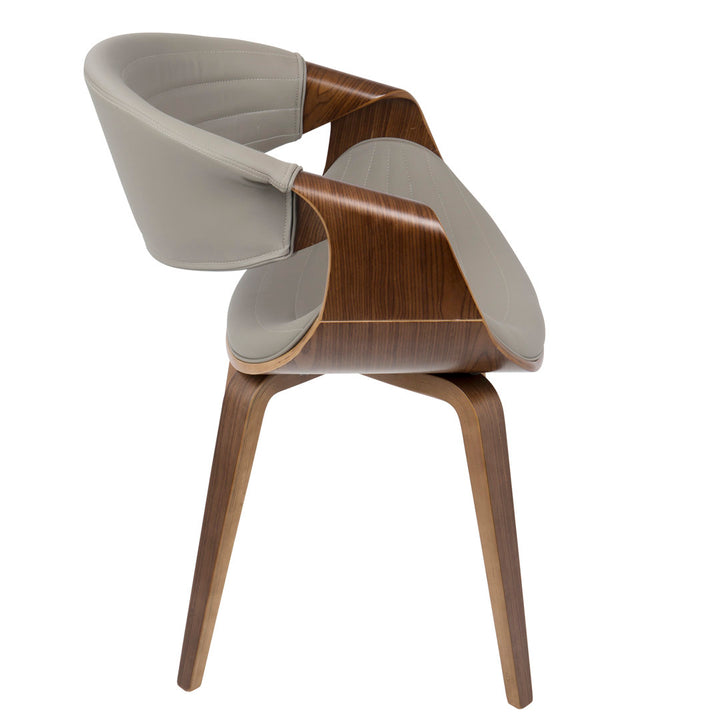 Tejeda Upholstered Arm Chair Mercury Row® Leg Color: Walnut, Upholstery Color: Gray