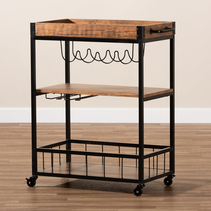 Raelynn Mobile Metal Bar Cart Sand & Stable™