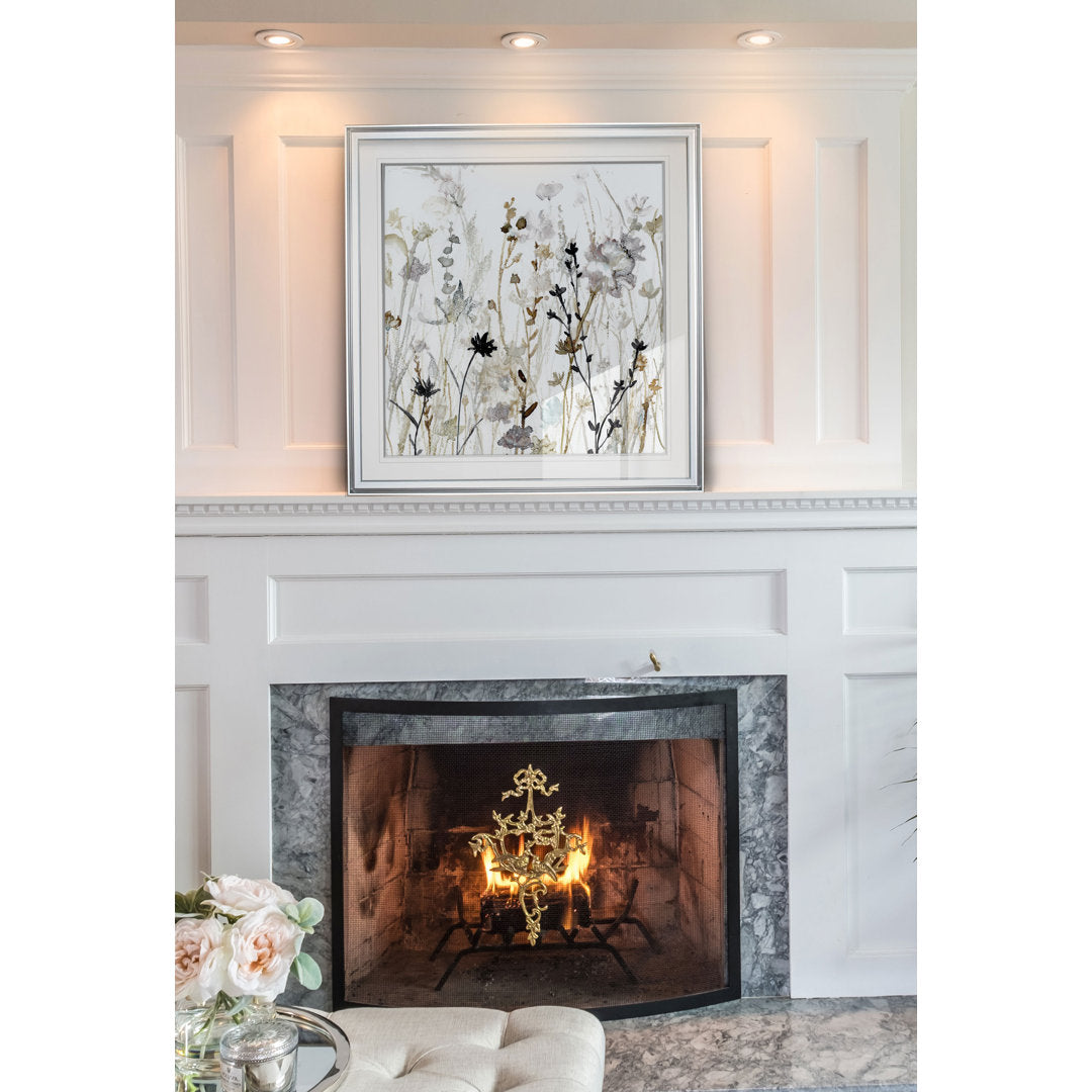 Wildflower Mist II - Painting Print Lark Manor™ Size: 23" H x 23" W x 1.5" D Format: Silver Framed