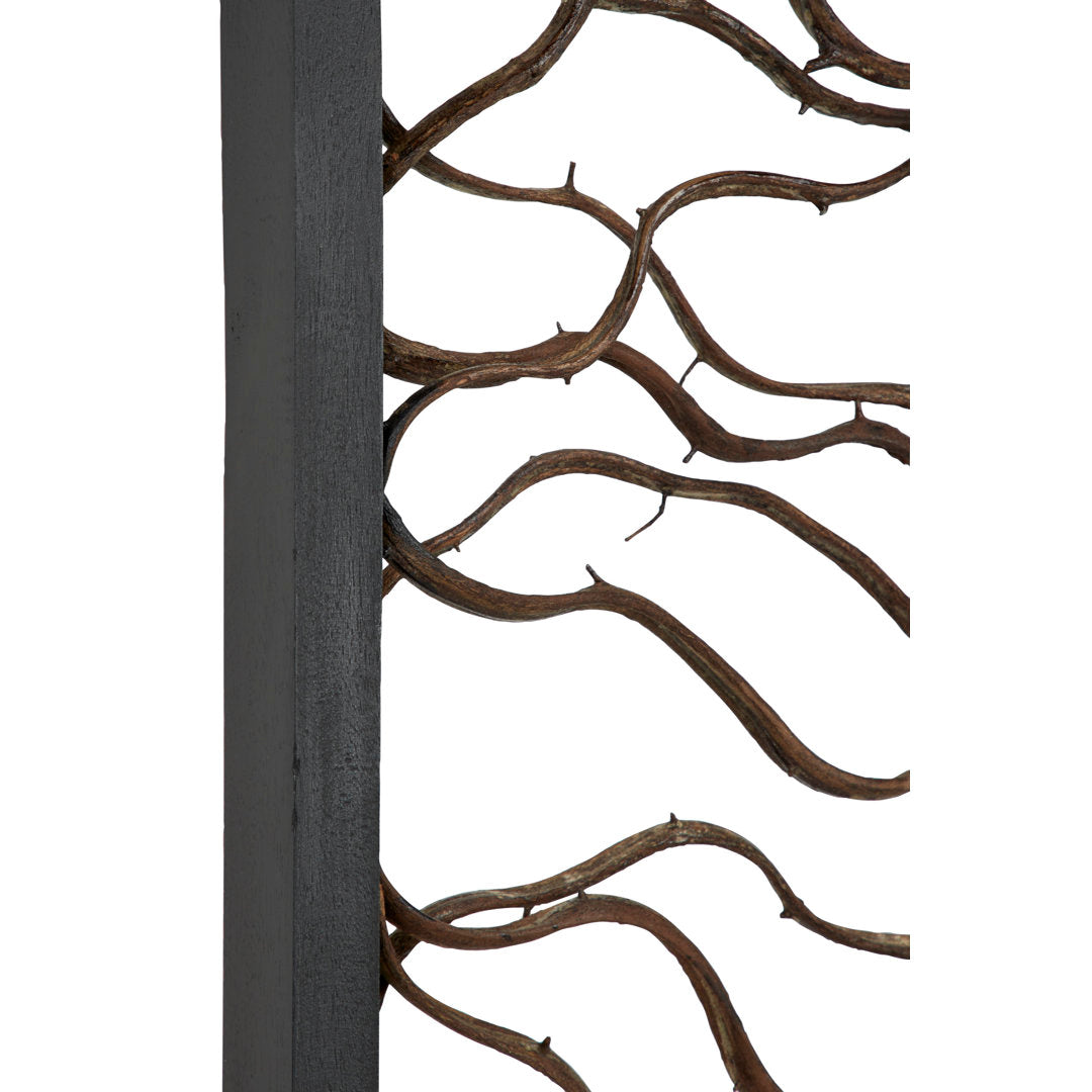 Rectangular Bauhinia and Teak Wood Wall Décor World Menagerie