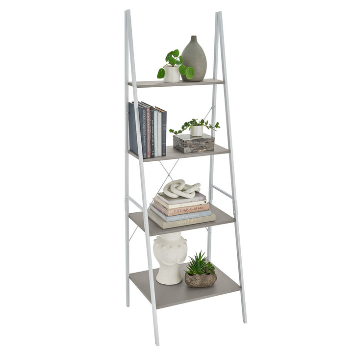 ClosetMaid Industrial 4-Tier Ladder Bookcase ClosetMaid Color: Taupe/White