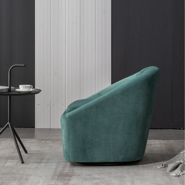 Arrun 28" W Velvet Swivel Barrel Chair (Set of 2) Wade Logan® Fabric: Teal Velvet