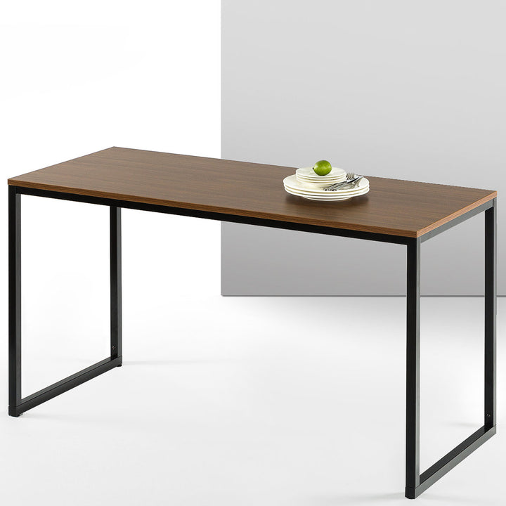 Chelmsford 55" Dining Table Wrought Studio™ Color: Rich Brown/Black