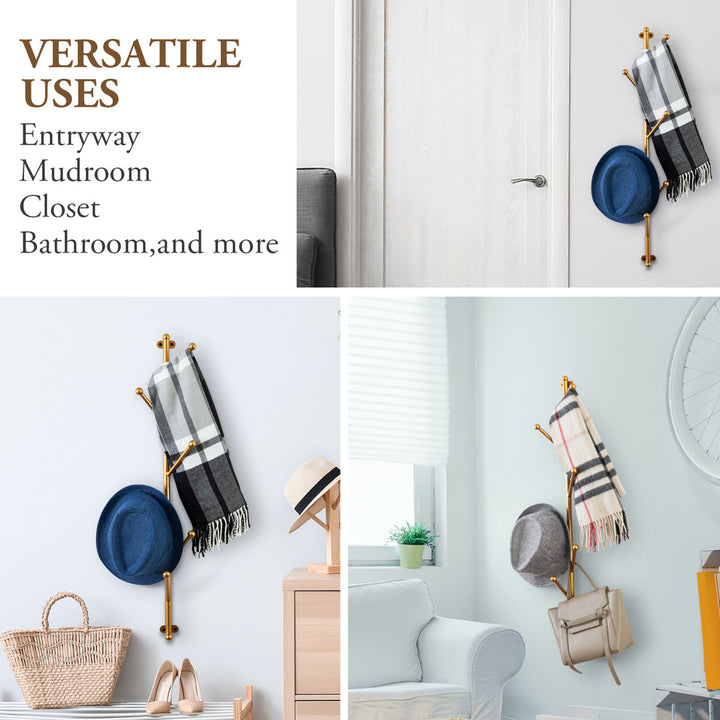 Cerstin Metal 6 - Hook Wall Mounted Coat Rack Mercer41