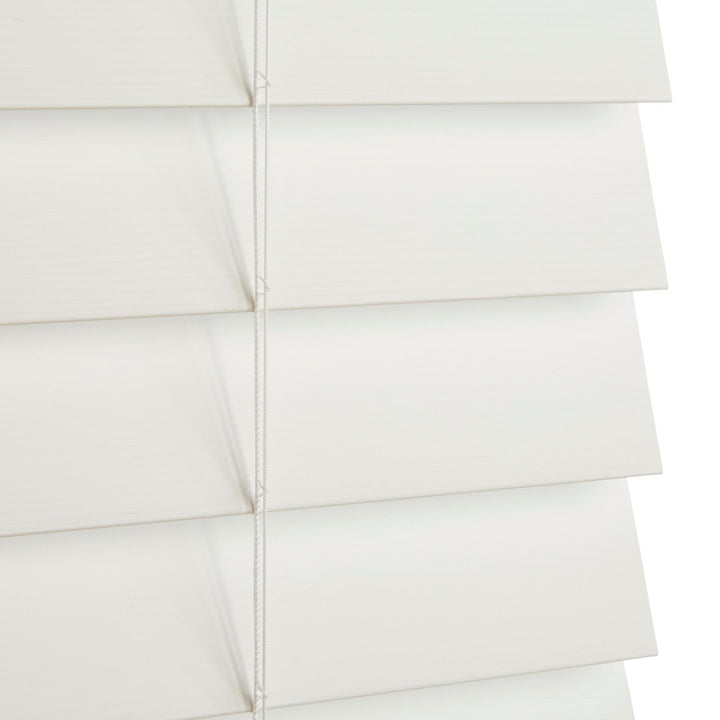 2.5 " Room Darkening Cordless Faux Wood Blind Symple Stuff Color/Finish: White Length: 72", Width: 51"