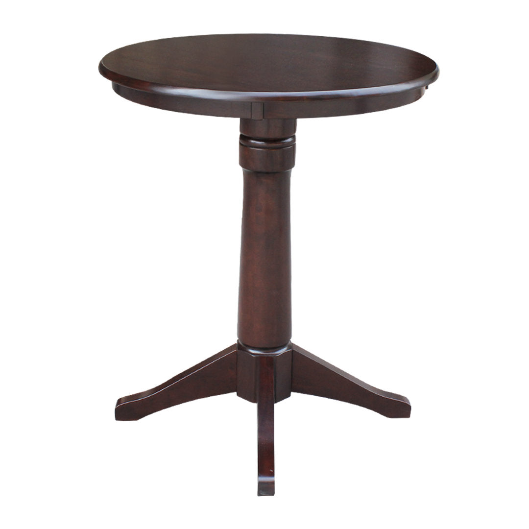 Foxburg Counter Height Solid Wood Dining Table Charlton Home® Base Color / Top Color: Rich Mocha / Rich Mocha Size: 35.9" H x 30" L x 30" W