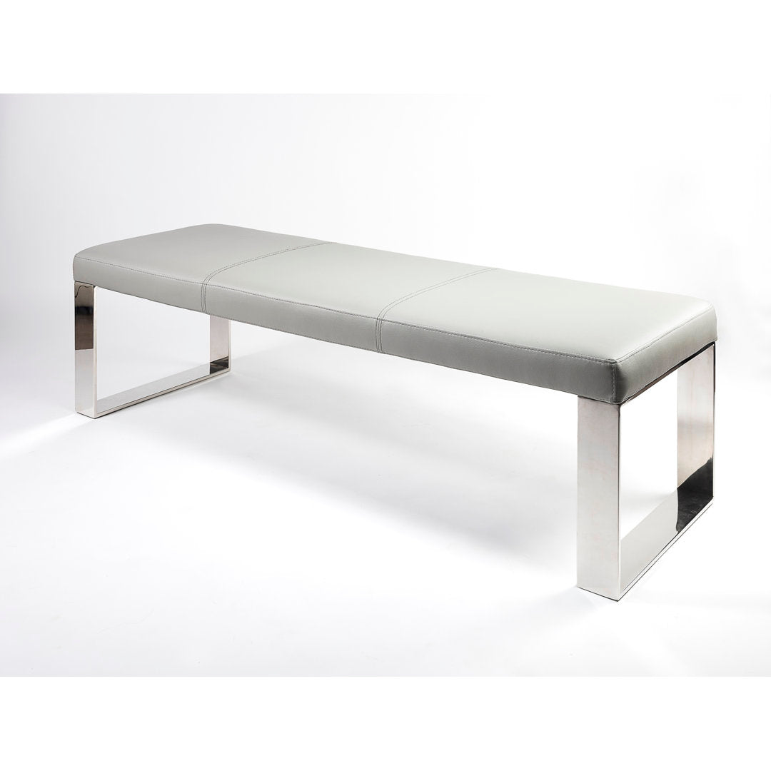 Fembra Faux Leather Bench Orren Ellis Upholstery: Gray