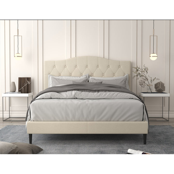 Arnette Tufted Upholstered Low Profile Platform Bed Andover Mills™ Color: Denim Blue Size: Twin