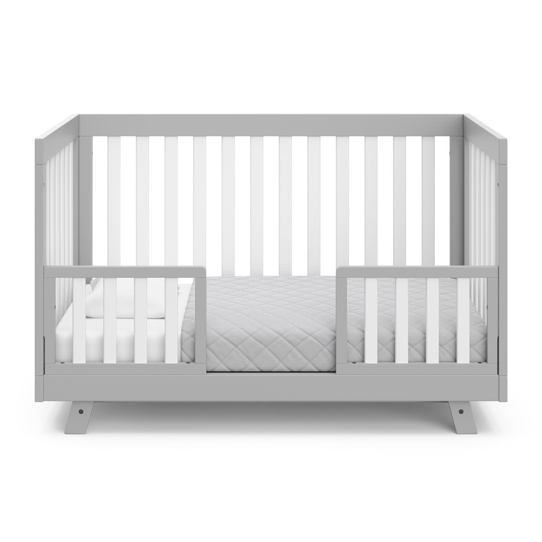 Beckett 3-in-1 Convertible Crib Storkcraft Color: Pebble Gray/White Pieces Included: Crib