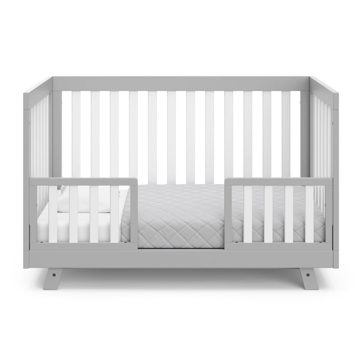 Beckett 3-in-1 Convertible Crib Storkcraft Color: Pebble Gray/White Pieces Included: Crib