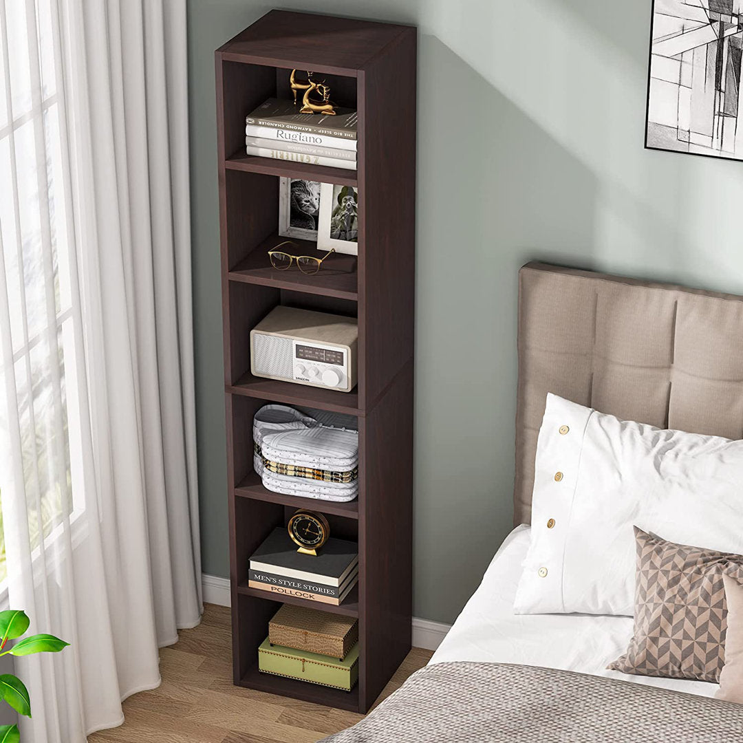 Chingford 70.87" H x 11.81" W Cube Bookcase Ebern Designs Color: Cherry