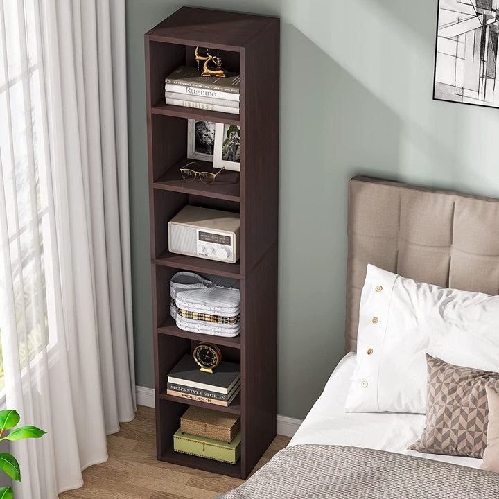 Chingford 70.87" H x 11.81" W Cube Bookcase Ebern Designs Color: Cherry