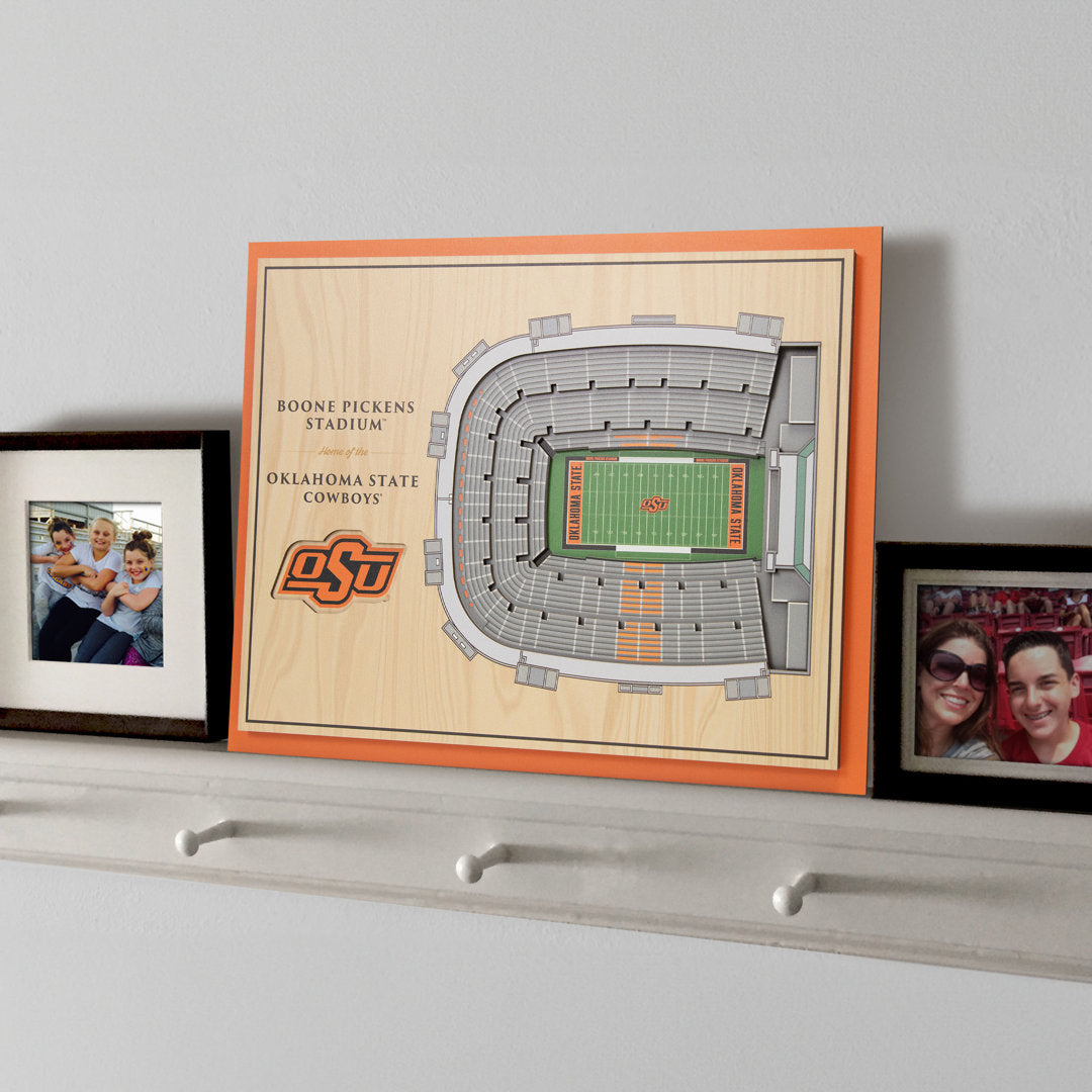NCAA 5-Layer StadiumViews 3D Wall Art YouTheFan NCAA Team: Oklahoma State University