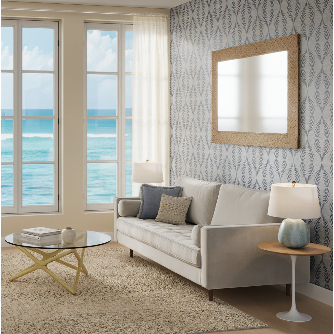 Geo 84" Upholstered Sofa AllModern Fabric: Bella Platinum Performance Velvet