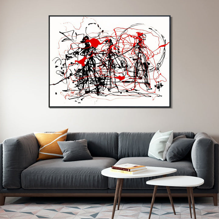Framed Canvas Giclee Print Art Abstract Series#6 Wall Art Home Decor (24"x32",Black Slim Frame) Ivy Bronx Size: 28" H x 40" W x 1" D