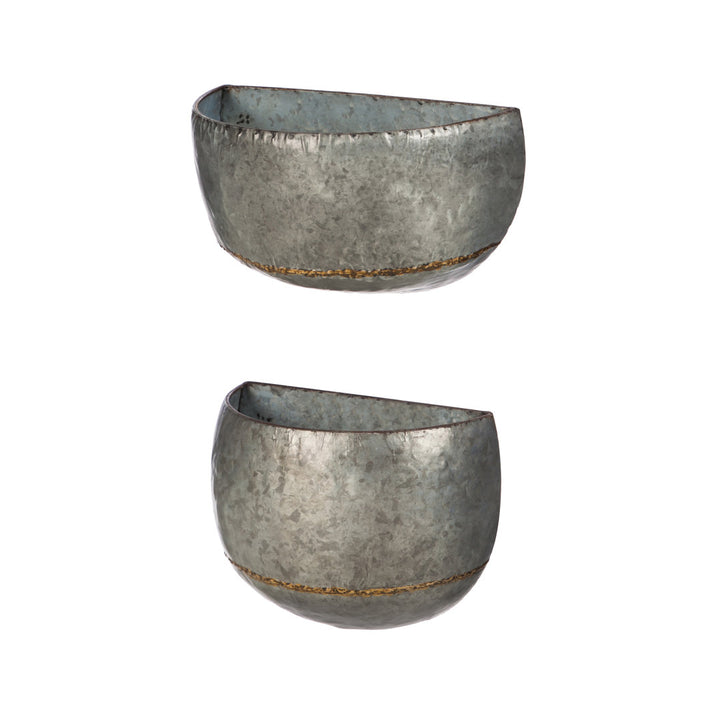 Clarence 2-Piece Resin Indoor/Outdoor Wall Planter Set Steelside™