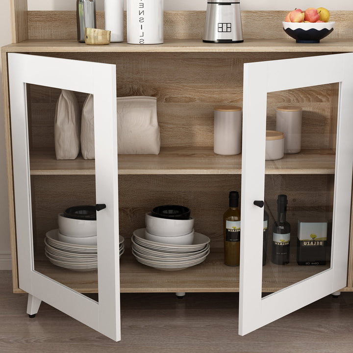 Dorilal 74.8" Kitchen Pantry Tucker Murphy Pet™ Finish: Oak/White