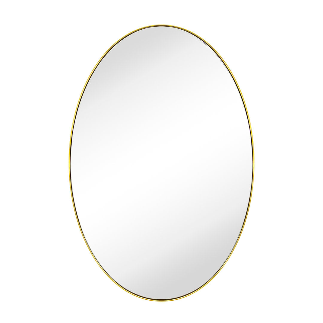 Javell Bathroom Mirror Ebern Designs Size: 36" x 24" Finish: Brushed Gold