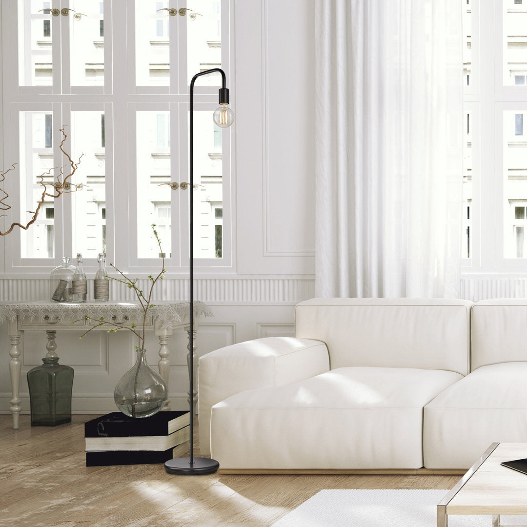 Kazutaka 70" Arched Floor Lamp 17 Stories Base Finish: Black