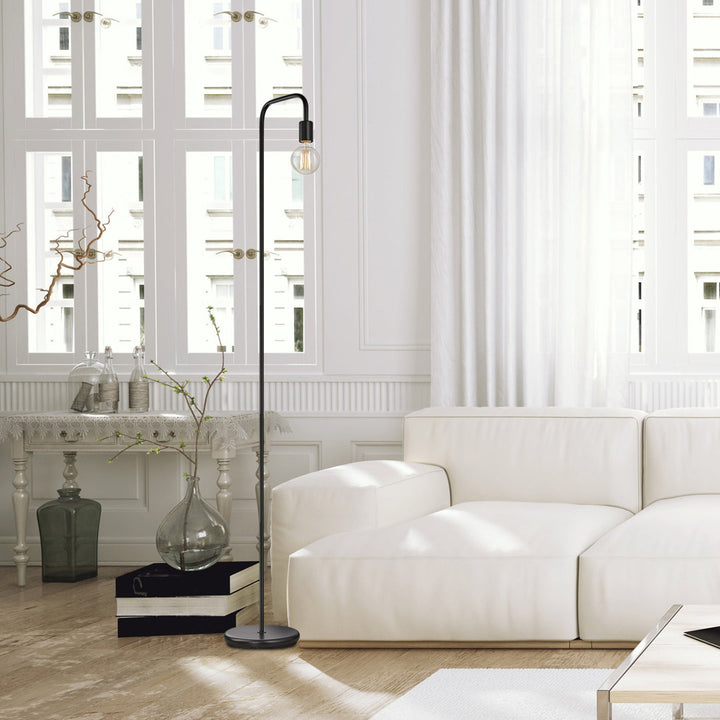 Kazutaka 70" Arched Floor Lamp 17 Stories Base Finish: Black