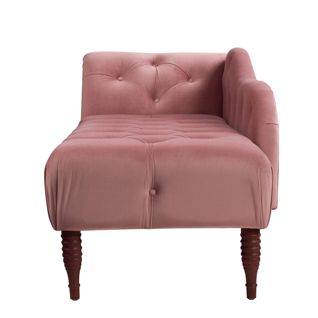 Kannon Tufted Right-Arm Chaise Lounge Willa Arlo™ Interiors Fabric: Ash Rose Velvet