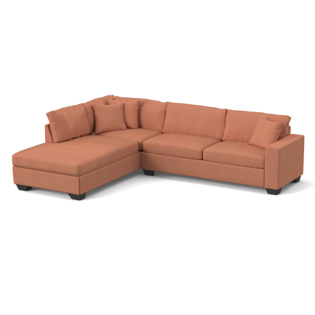 Hannah Sectional Mercury Row® Fabric: Bulldozer Sapphire