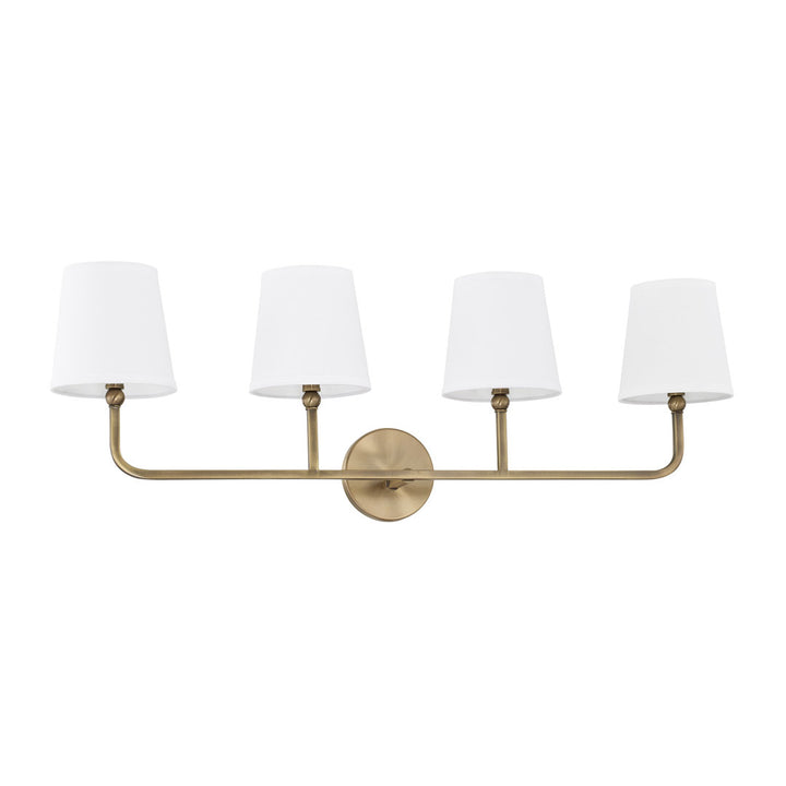 Climsland Dimmable Vanity Light Three Posts™ Number of Lights: 4, Finish: Aged Brass