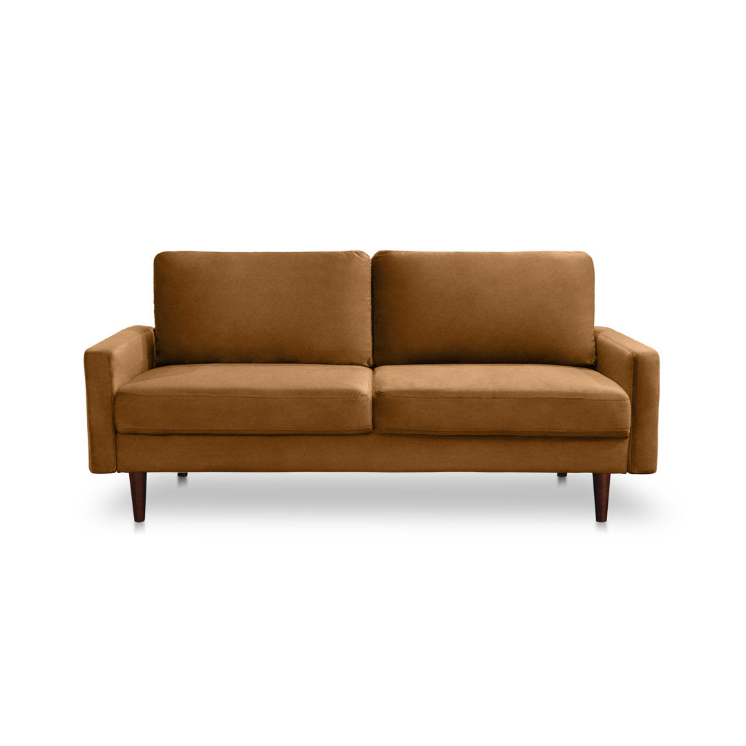 Markham 70" Velvet Square Arm Sofa Willa Arlo™ Interiors Fabric: Ginger Polyester