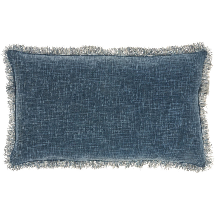 ZH017-014024 Rectangular Cotton Pillow Cover & Insert Nicole Curtis Color: Navy Blue