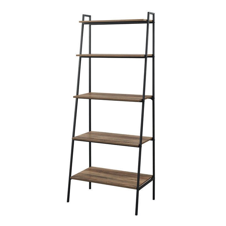 Little Italy 72" H x 28" W Metal Ladder Bookcase Trent Austin Design® Color: Rustic Oak