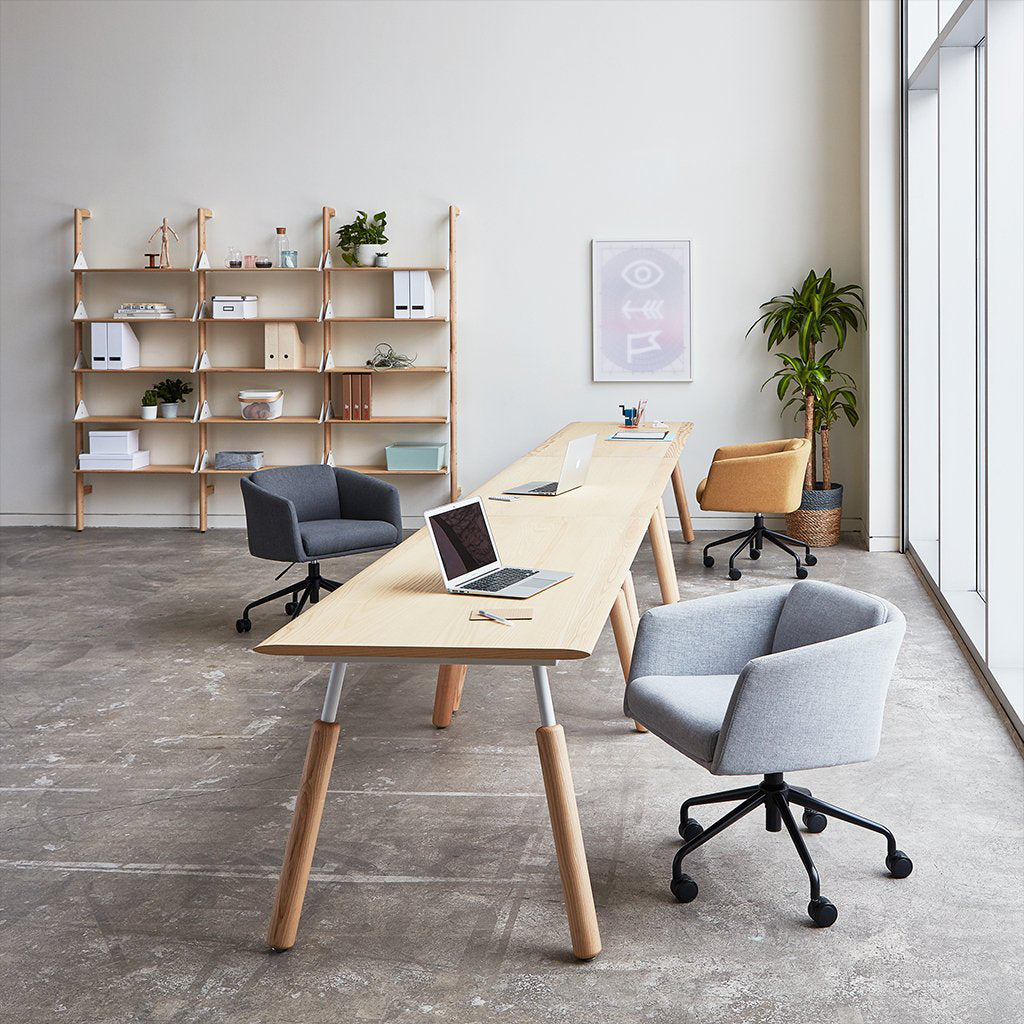 Radius Chair Gus* Modern Upholstery: Stockholm Graphite Performance Twill