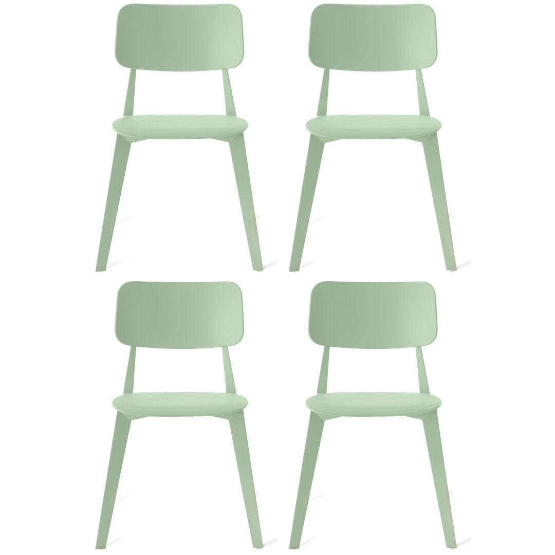Stellar Stacking Side Chair (Set of 4) TOOU Color: Mint Green