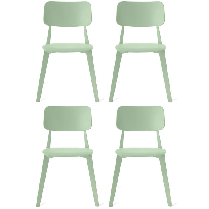Stellar Stacking Side Chair (Set of 4) TOOU Color: Mint Green