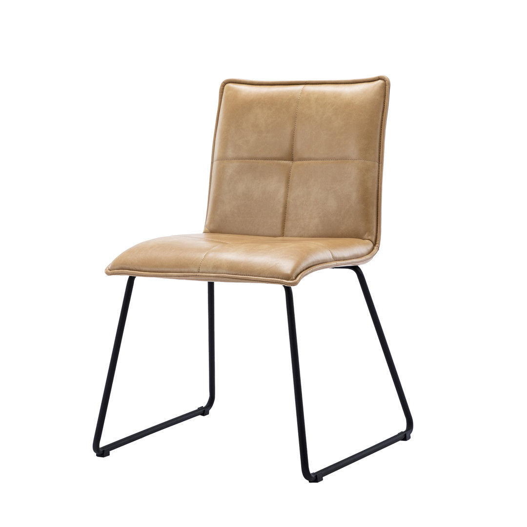 Tarin Faux Leather Upholstered Side Chair (Set of 2) Steelside™ Upholstery Color: Camel