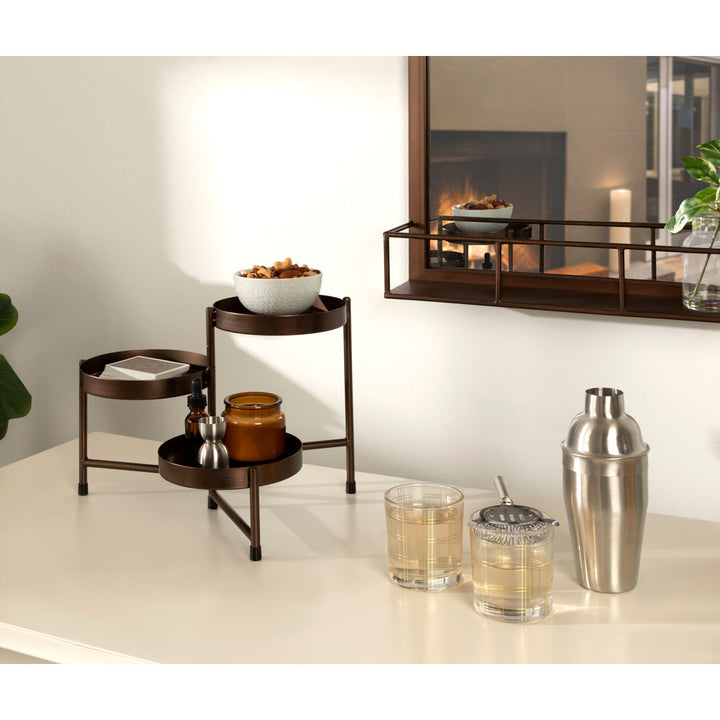 Oquendo Round Multi-tiered Plant Stand Ivy Bronx Color: Bronze