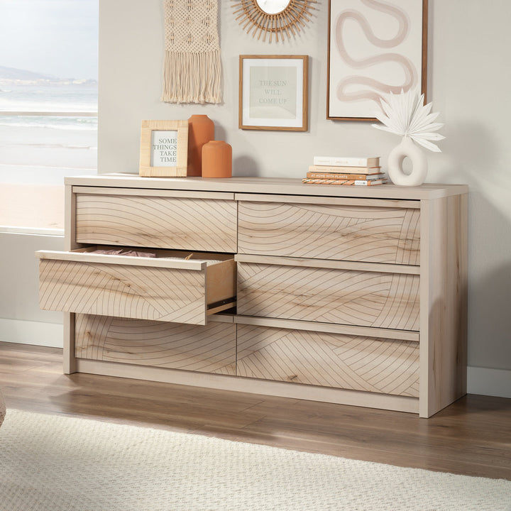 Holtzlander Double Dresser Union Rustic Color: Pacific Maple/Flowing Wave