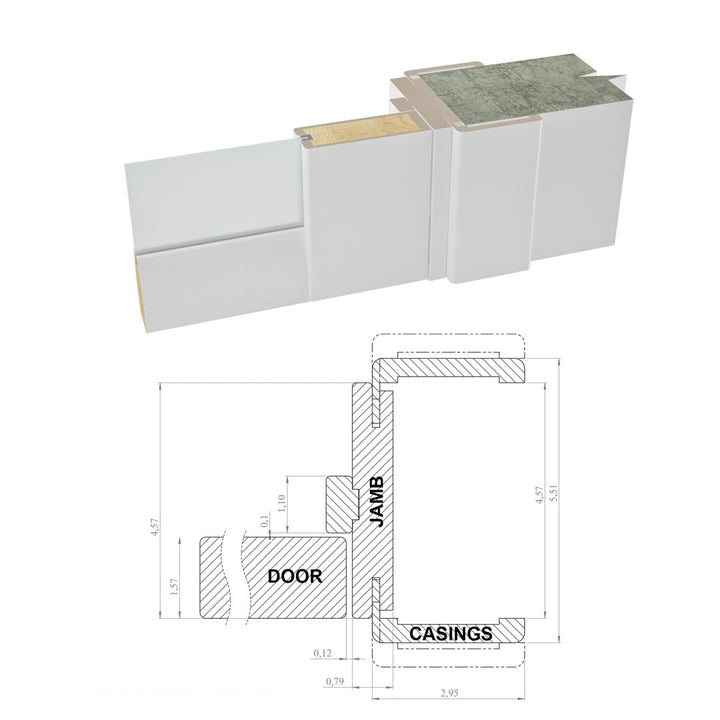 Interior Lucia Clear Glass Wood French White Doors SARTODOORS Size: 72" x 84"