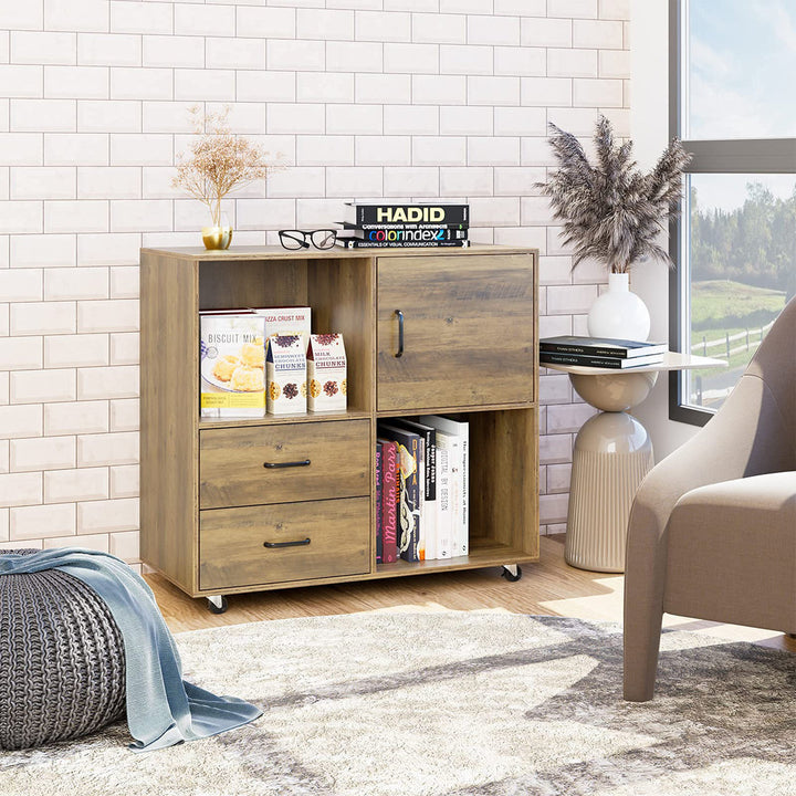 Valles 2-Drawer Lateral Filing Cabinet Union Rustic Color: Rustic Brown