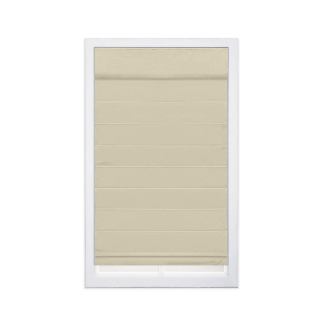 Cordless Blackout 100% Cotton Roman Shade with Cellular Shade Backing Symple Stuff Size: 71"W x 72"L Finish: Khaki