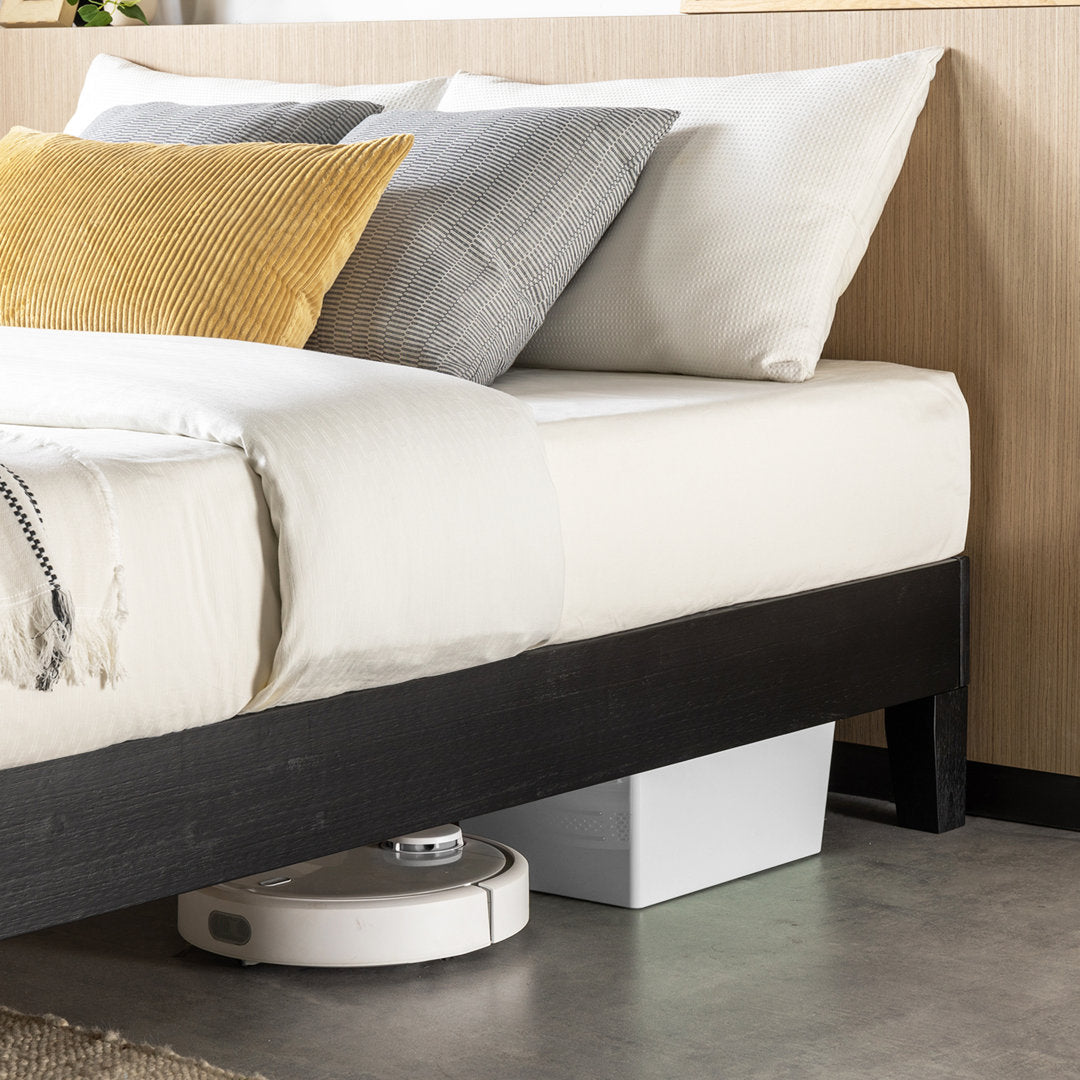 Amaryn Solid Wood Platform Bed Lark Manor™ Color: Black Size: Twin