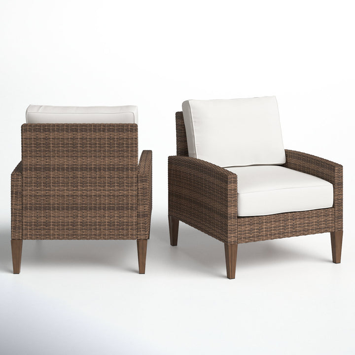 Gabor Patio Chair with Cushions (Set of 2) Birch Lane™ Cushion Color: Cream
