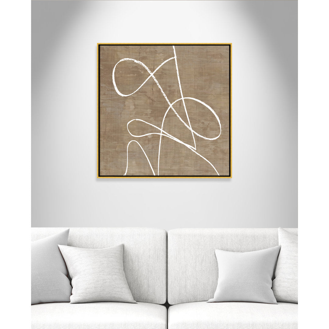 Swooping Lines - Floater Frame Painting on Canvas Joss & Main Size: 31.5" H x 31.5" W x 2" D Format: Gold