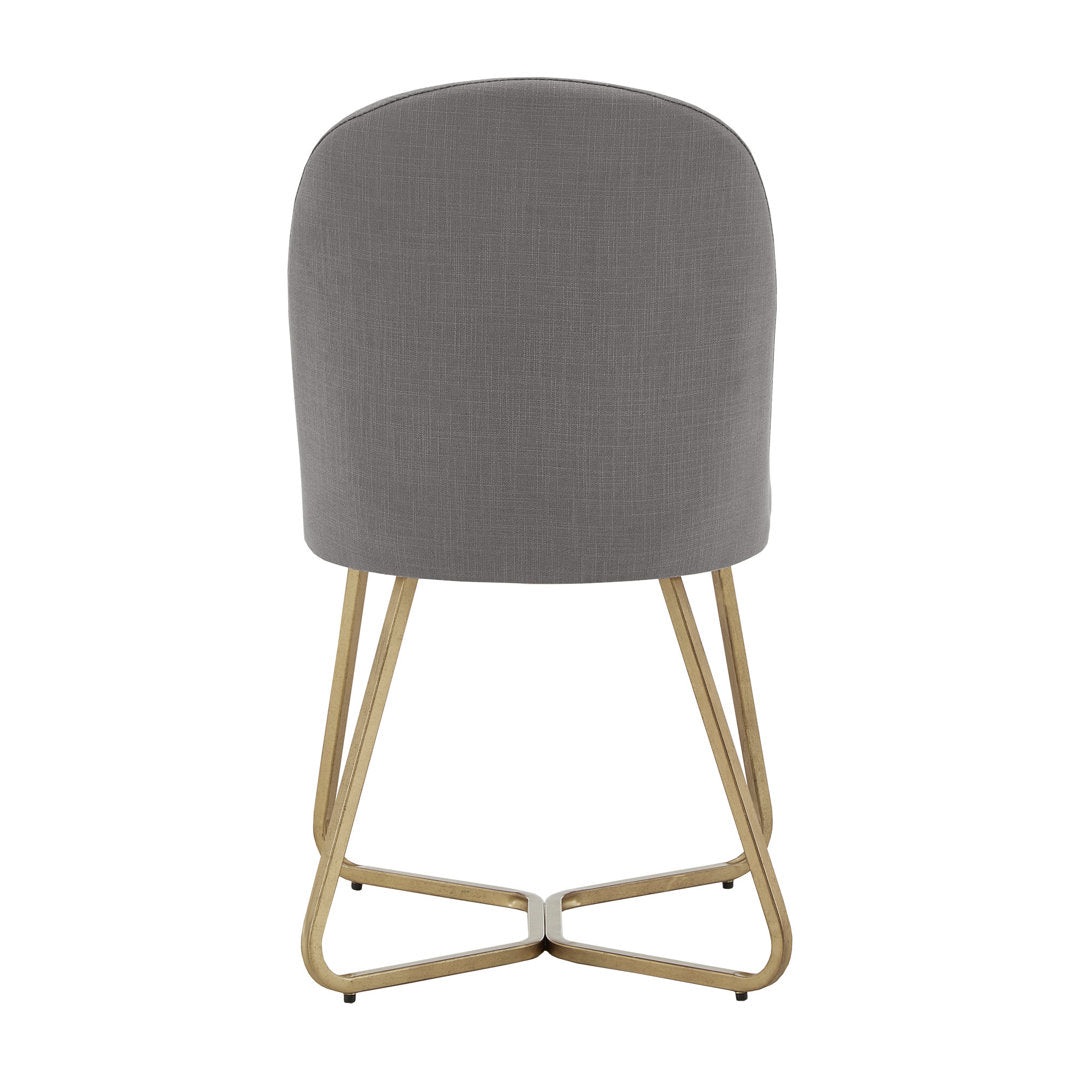 Ainhoa Linen Upholstered Side Chair (Set of 2) Etta Avenue™ Upholstery Color: Gray